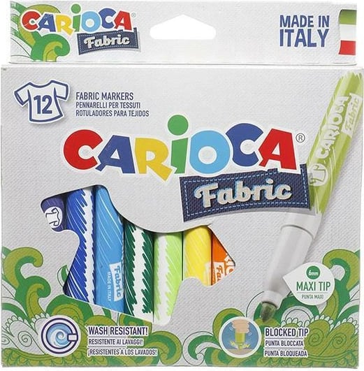 Markerë për tekstil Carioca 12 Ngjyra Markerë për tekstil Carioca 12 Ngjyra