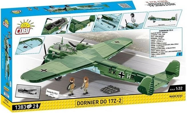 Set ndërtimi Cobi Klocki Dornier Do 17Z-2, 1383 pjesë, plastikë, Historical Collection