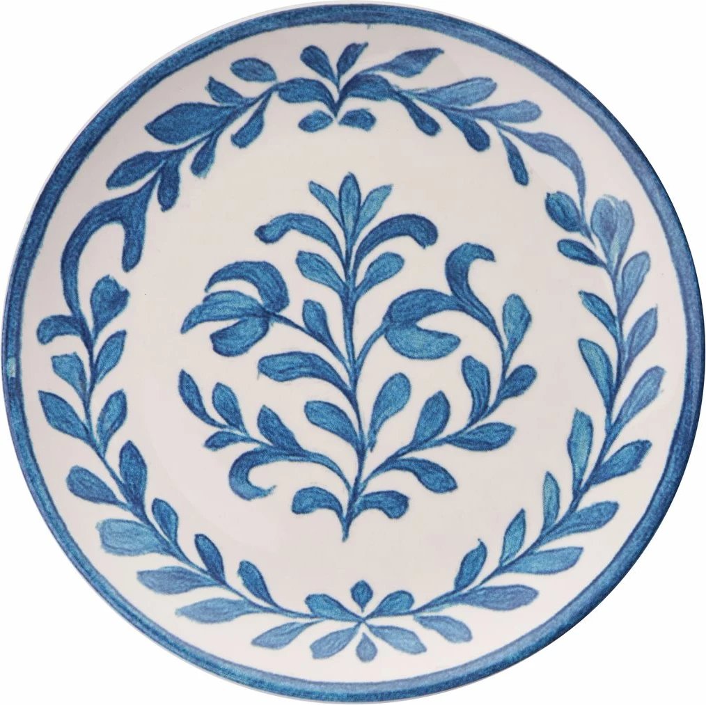 Set pjatash shërbimi (6 copë), Hermia Concept, ngjyrë blu e bardhë