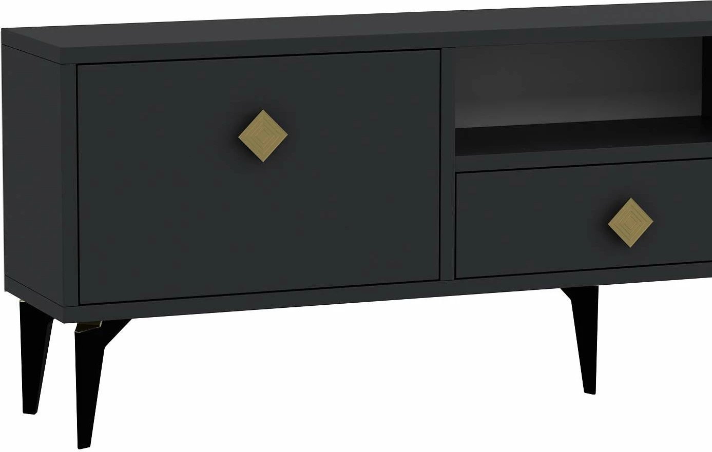 Komodë TV Skye Decor, anthracite, gold, 1304-DROP-1