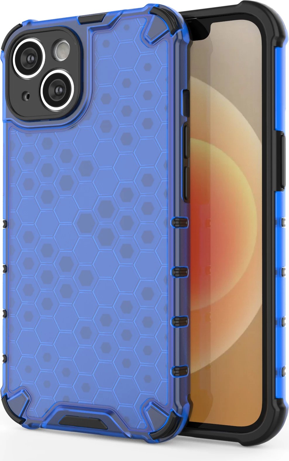 Mbështjellës Hurtel Honeycomb për iPhone 14 Plus, Kaltër
