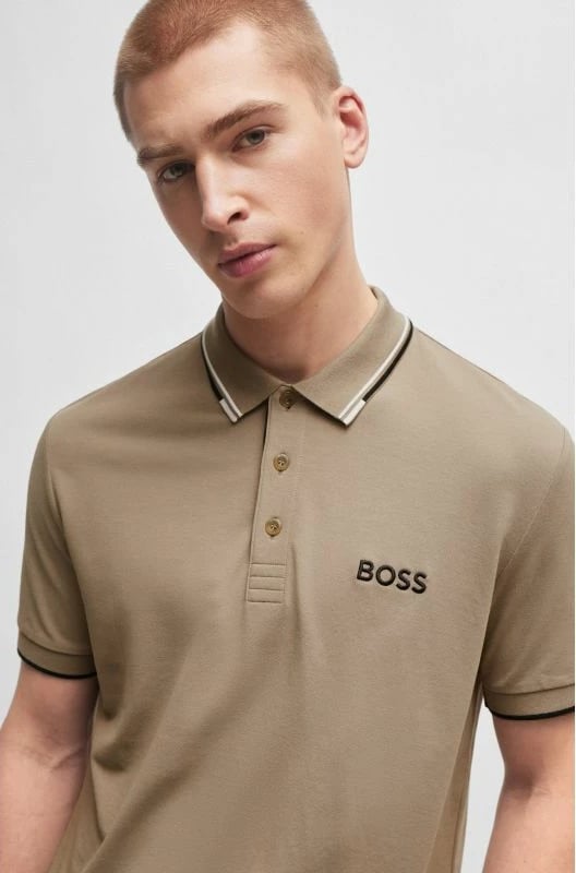 Maicë polo Boss për meshkuj, bezhë