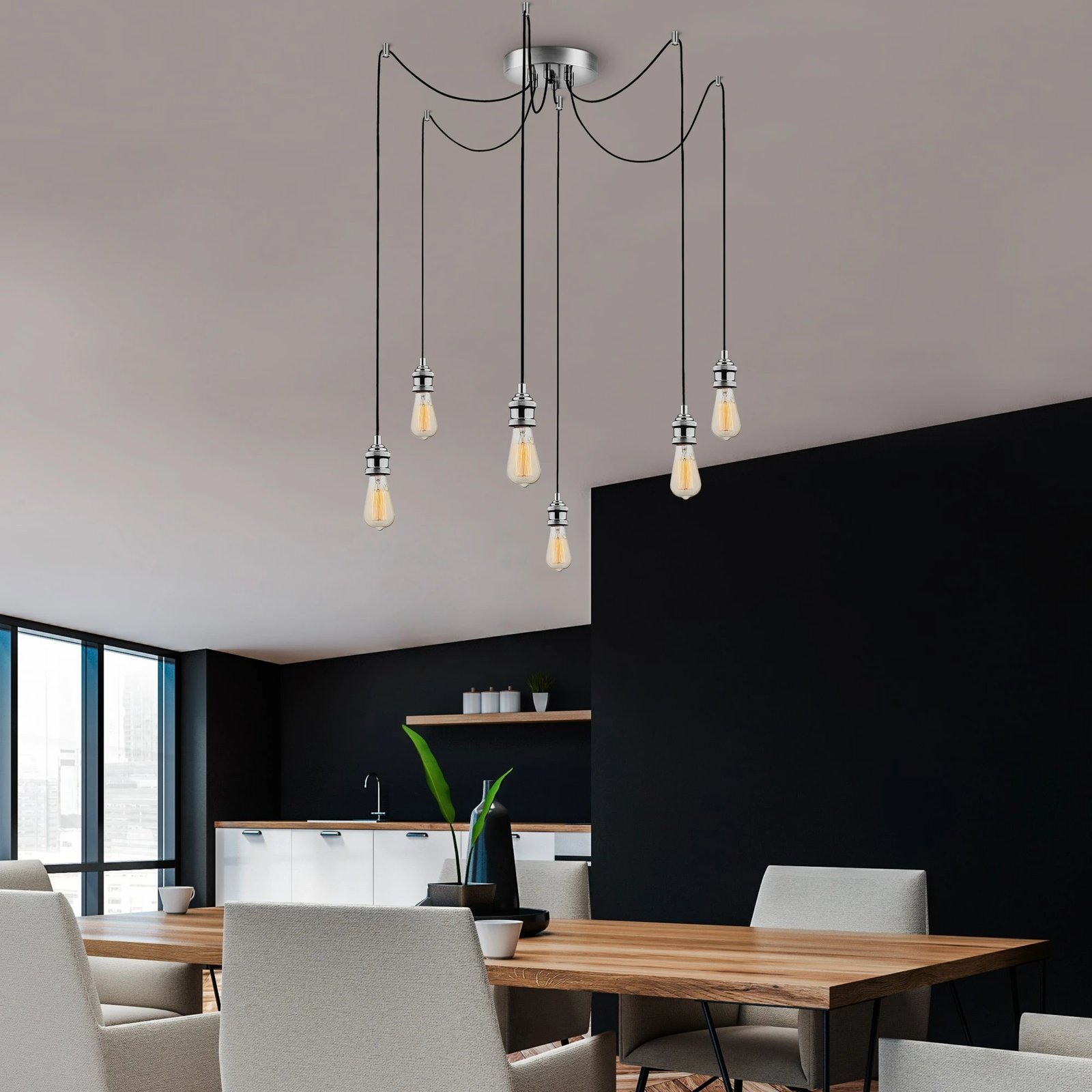 Llambë tavani Opviq, Kabluni, krom, MR-906