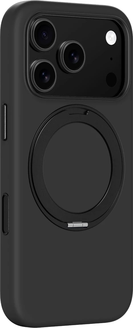 Mbështjellës AmazingThing Cloudie për iPhone 17 Pro, me stand, MagSafe, i zi