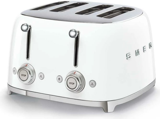 Toster, SMEG, TSF03WHEU, dizajn retro, i bardhë