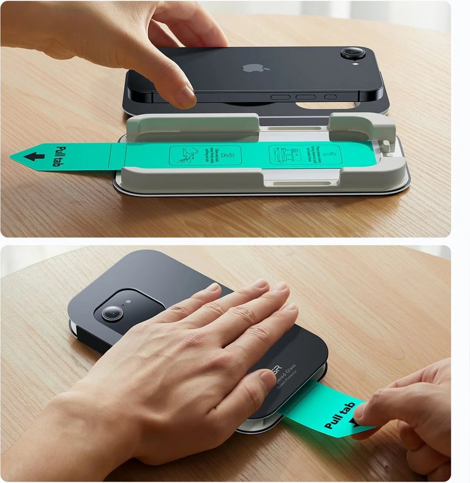 Xham mbrojtës ESR UltraFit, për iPhone 13 / 13 Pro / 14 / 16e, 2 copë