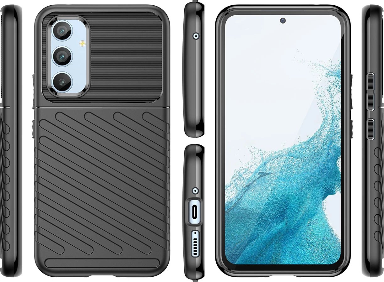 Mbështjellës Hurtel Thunder Case për Samsung Galaxy A54 5G, TPU, i zi