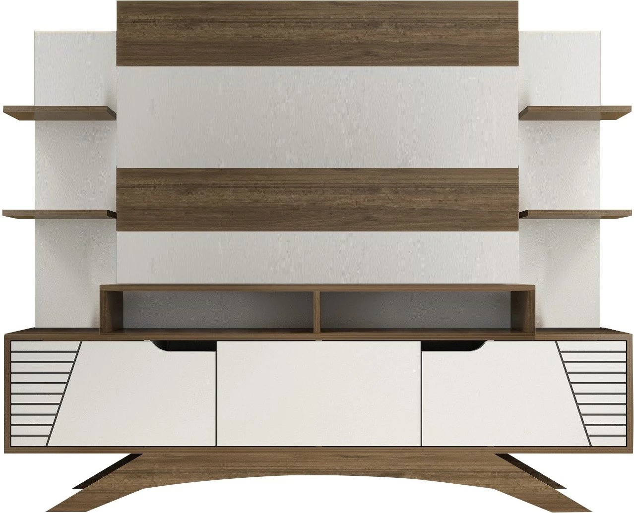 Njësi TV Hanah Home, Deparo, ngjyrë arre dhe e bardhë