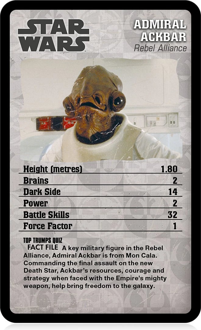 Star Wars Episodes 4-6 Top Trumps Specials Card Game