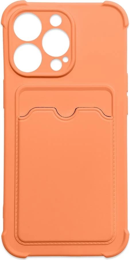 Mbështjellës Hurtel Card Armor për Xiaomi Redmi Note 10/10S, xhep kartelash, silikon, portokalli