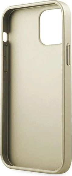 Mbështjellës Guess GUHCP12LIGLGO për iPhone 12 Pro Max, hardcase, gold