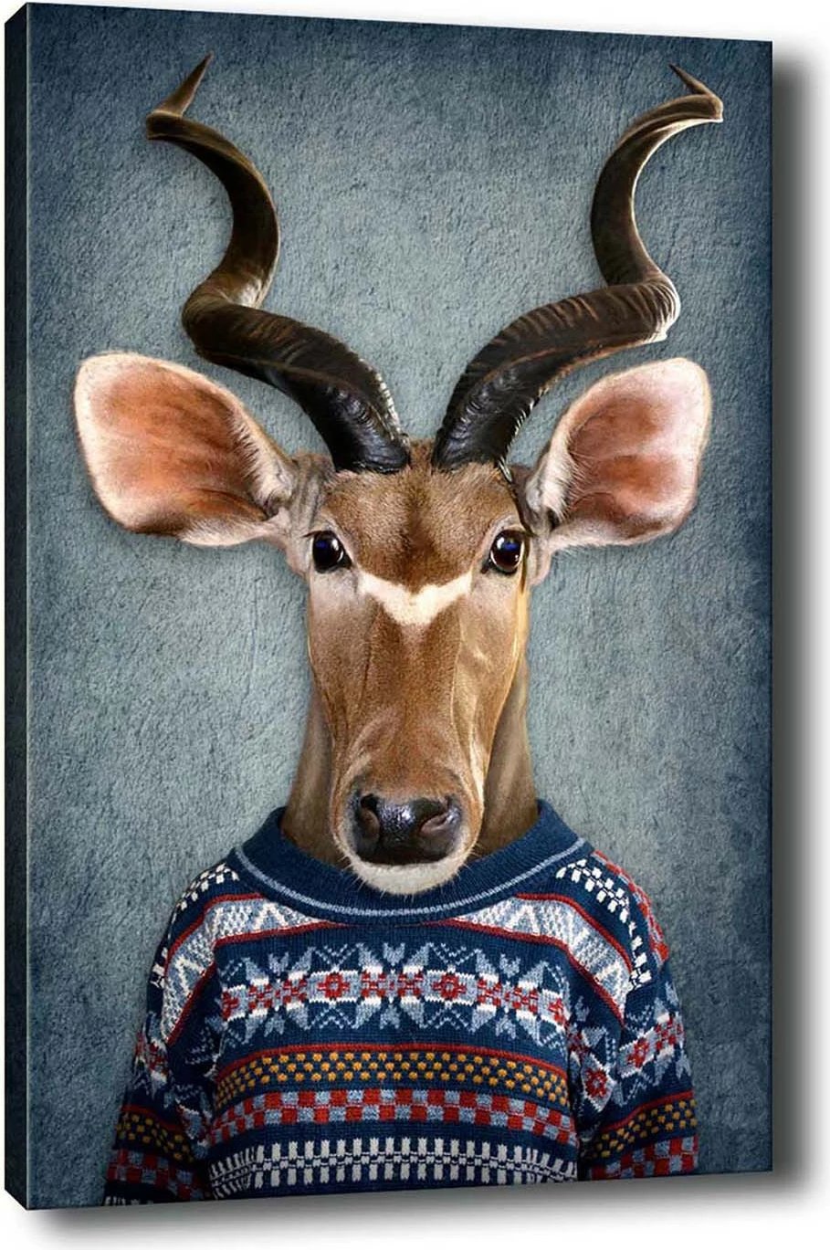 Pikturë dekorative në kanavacë, shumëngjyrëshe, kornizë druri, 50x70cm