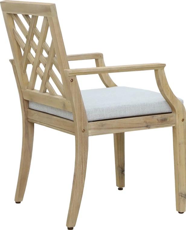 Karrige Bolen, dru akacie, pëlhurë bezhë, 59x63.2x89.9cm