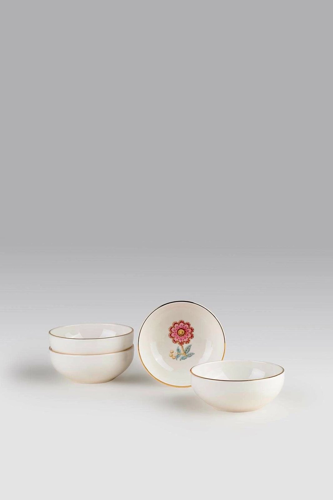 Set tasash porcelani (4 copë), ngjyrë rozë, Hermia Concept, BNMUL10KSS44012782