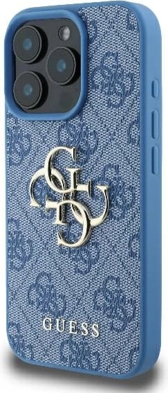 Mbështjellës Guess 4G Big Logo për iPhone 16 Pro, Kaltër