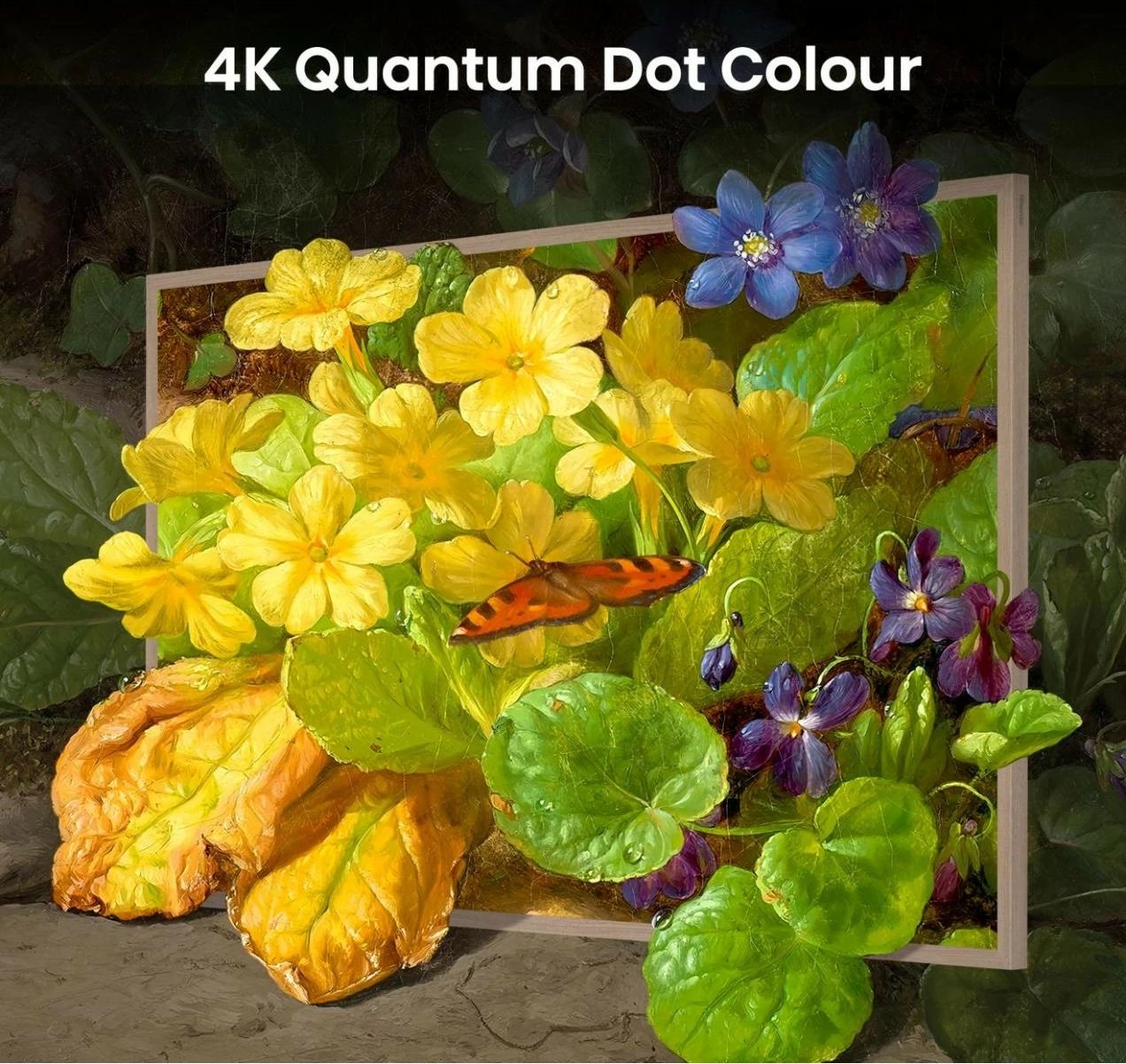 Televizor QLED Hisense CanvasTV S7NQTUK 55 inch, 4K, Smart TV, Art Mode, gold