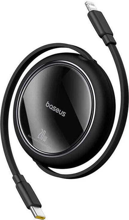 Kabllo karikimi Baseus Free2Pull, USB-C në Lightning, 1m, 20W, e zezë