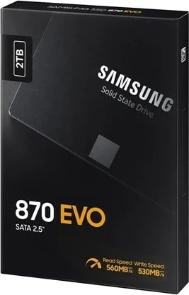 SSD Samsung 870 EVO, 2 TB, 2.5", Serial ATA III, i zi
