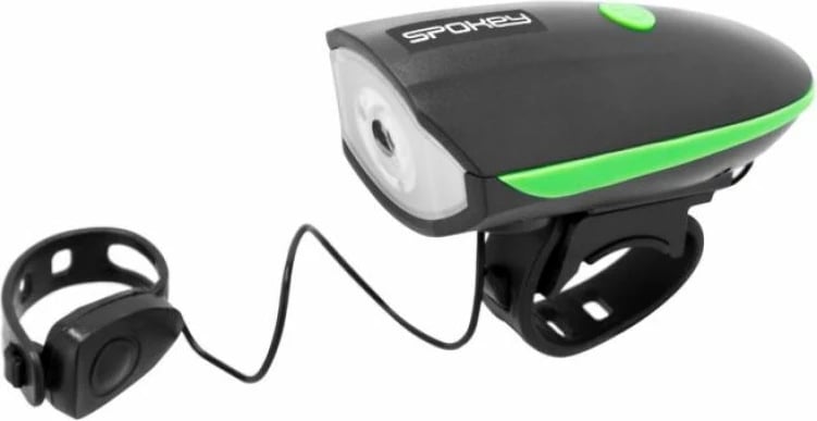 Dritë me bilbil për biçikletë Spokey Raini, e zezë dhe e gjelbër