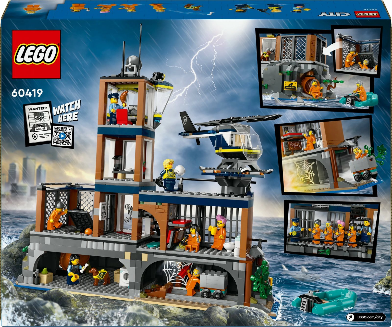 Set ndërtimi LEGO Police Prison Island 60419, 980 pjesë, shumëngjyrësh