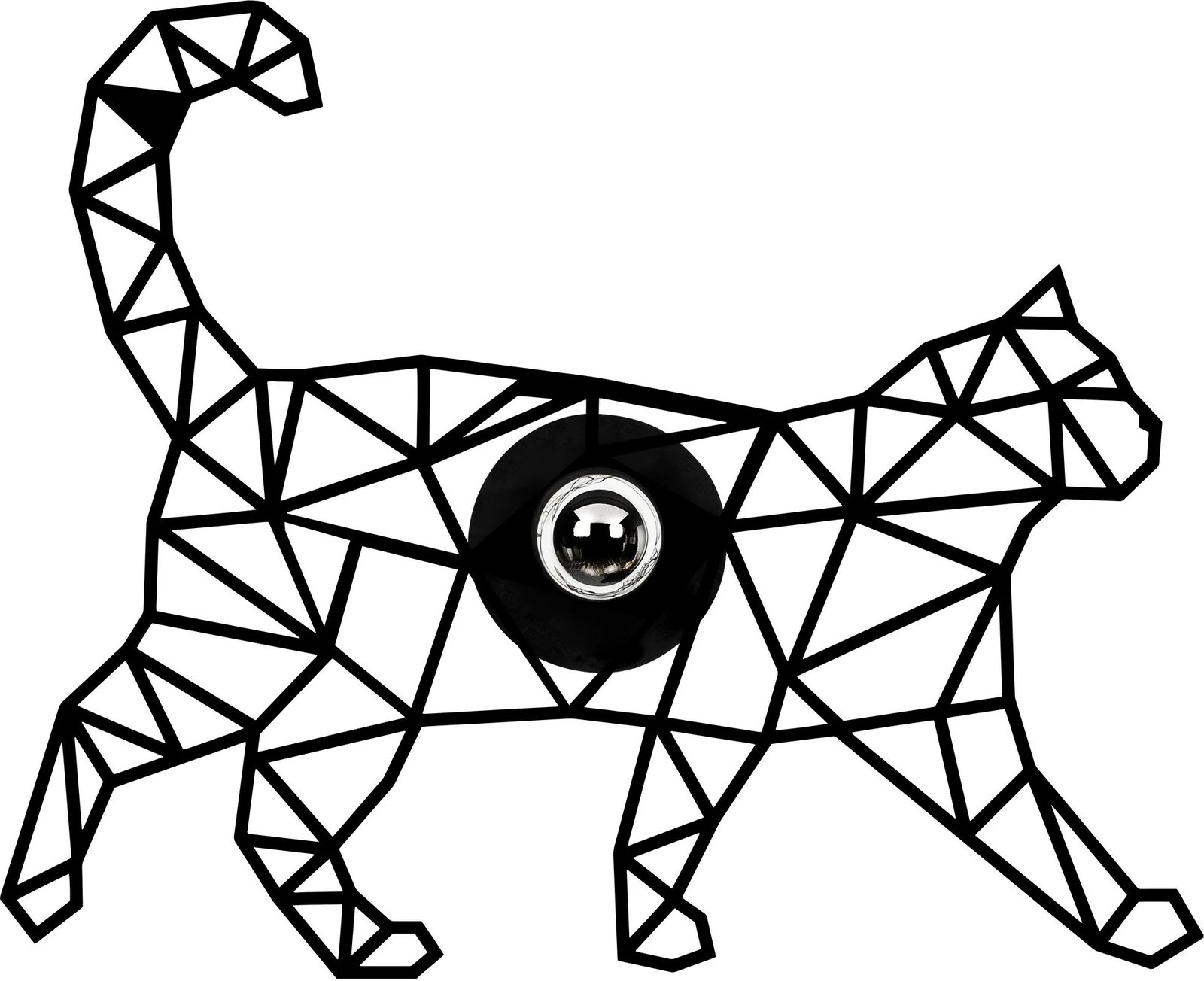 Llambë muri, dizajn mace, ngjyrë e zezë, Opviq W-041 Llambë muri, dizajn mace, ngjyrë e zezë, Opviq W-041