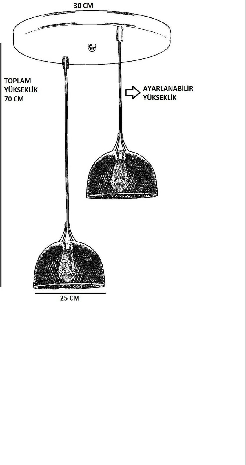 Llambë tavani Opviq, Rota 2, tepsi, e zezë