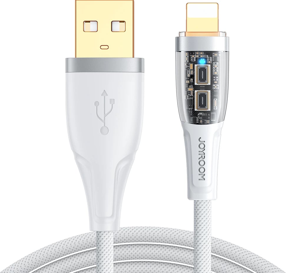 Kabllo Joyroom Star-Cloud Series A3 USB-A në Lightning, 1.2m, 2.4A, e bardhë