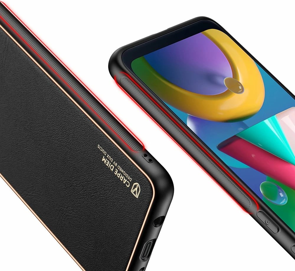 Mbështjellës Dux Ducis Yolo për Samsung Galaxy M30s, lëkurë PU, i zi