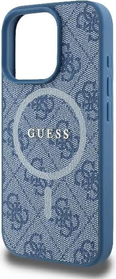 Mbështjellës Guess 4G Ring Classic Logo MagSafe për iPhone 16 Pro, Kaltër Mbështjellës Guess 4G Ring Classic Logo MagSafe për iPhone 16 Pro, Kaltër