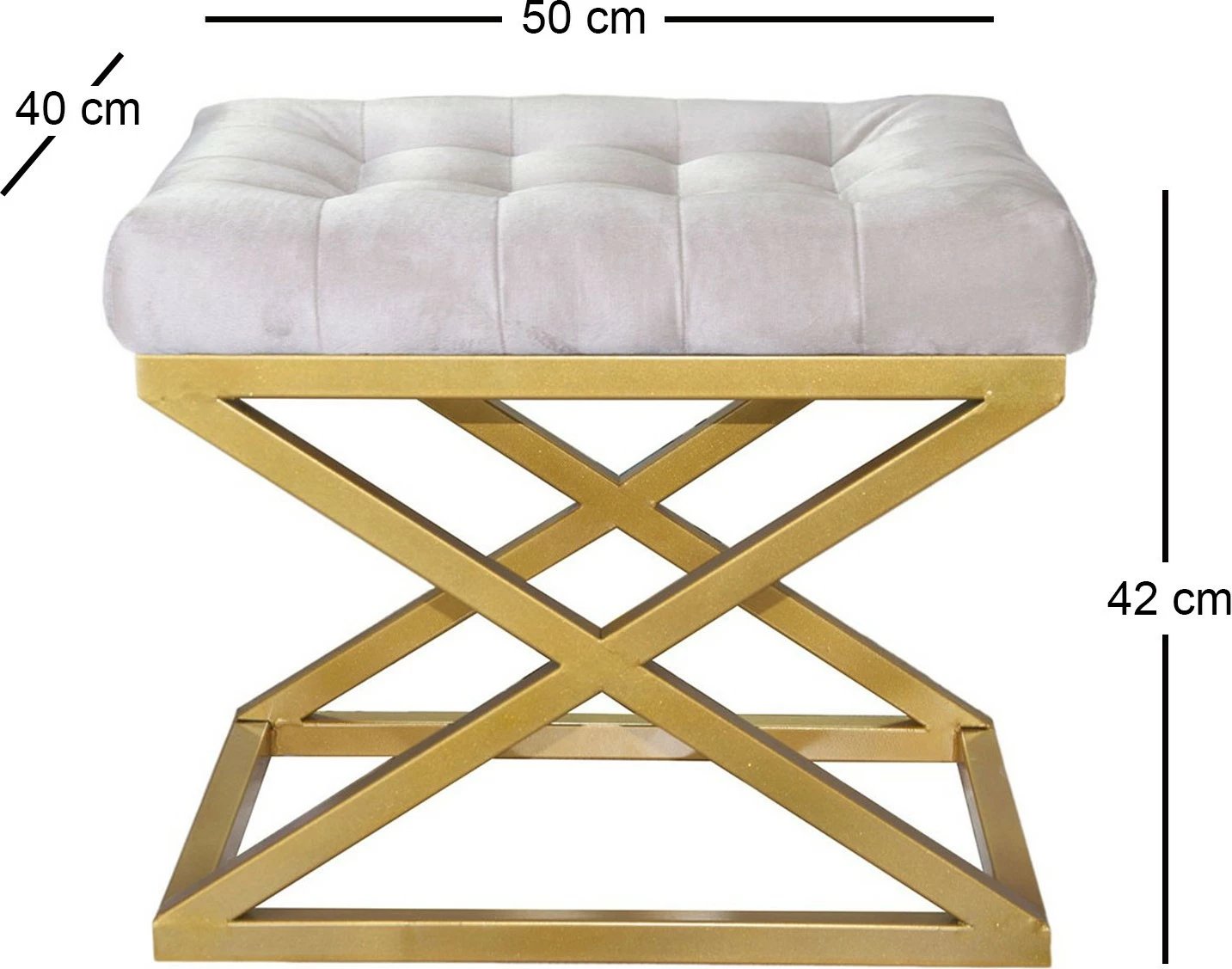 Puf Atelier del Sofa, ngjyrë ari dhe e bardhë