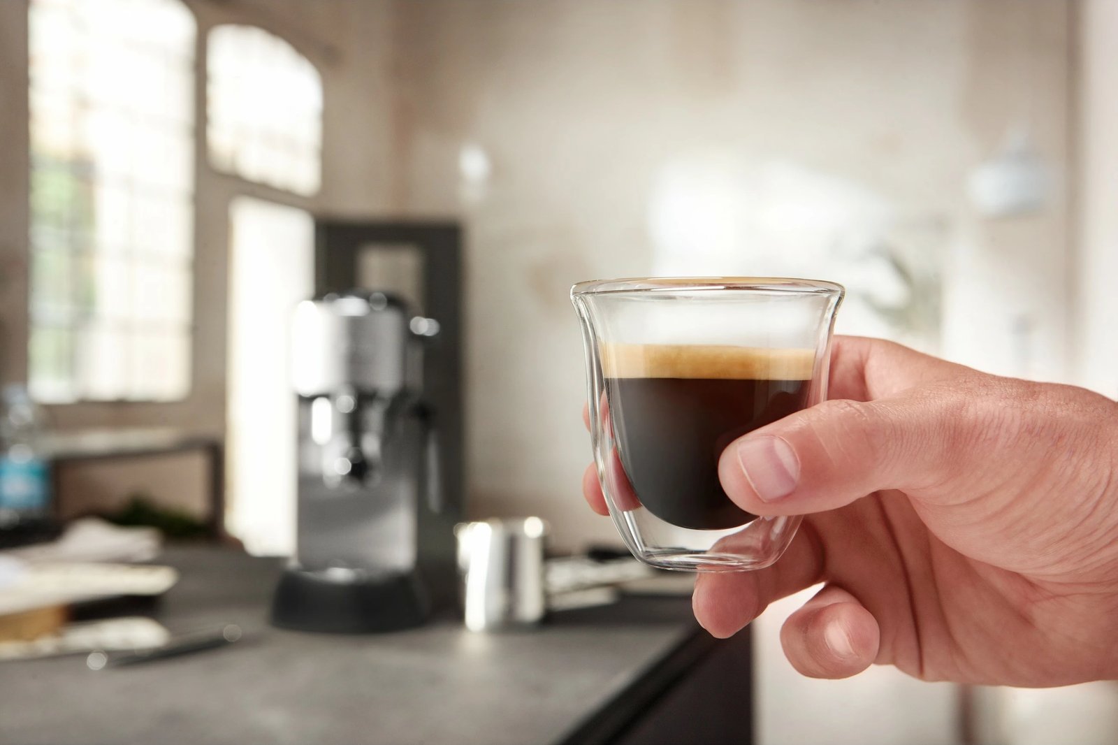 Aparat espresso DeLonghi Dedica Arte EC885.GY, 1L, 15 bar, gri