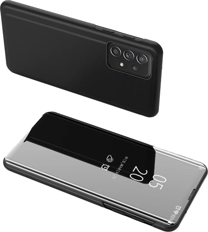 Mbështjellës Hurtel Clear View Case flip cover për Samsung Galaxy A73, zi