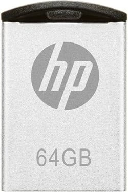 Pendrive HP HPFD222W-64, 64GB, USB 2.0, zi/argjendtë