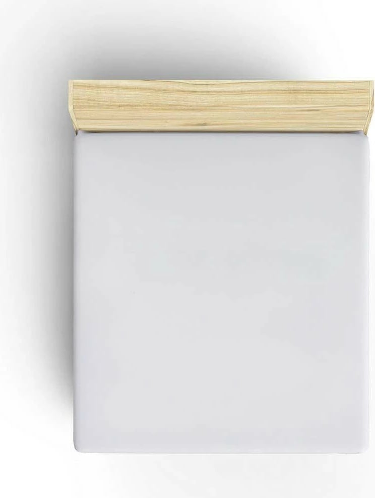 Çarçaf i bardhë fitted për krevat king, L'essentiel, 160x200+30cm