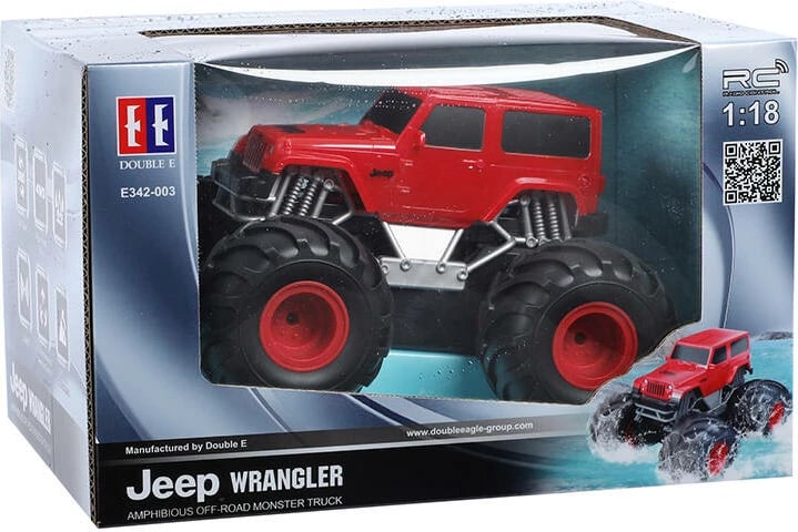 Makine me telekomandë Double Eagle Jeep E342-003, amfib, e kuqe