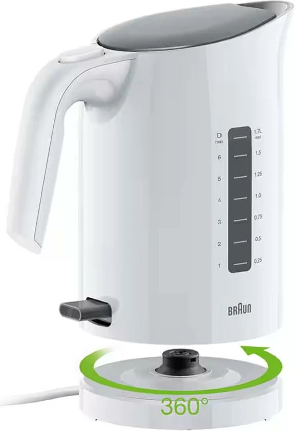 Zierëse uji, Braun, WK3100WH, 1.7 L, 2200 W, e bardhë