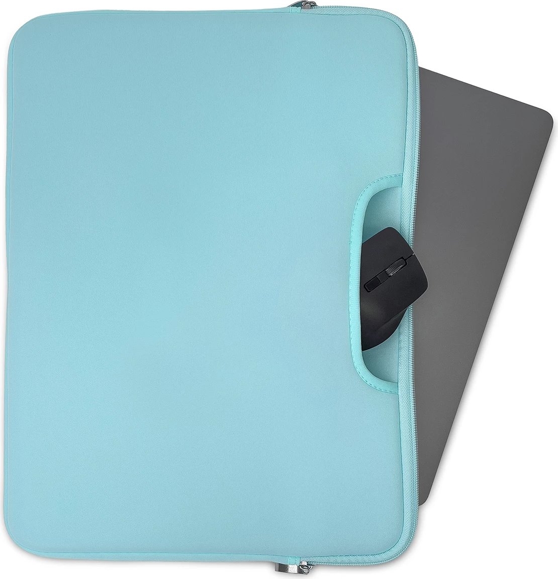 Çantë laptopi, Hurtel, neopren kundër spërkatjes 15.6'', me dorezë, blu e çelët