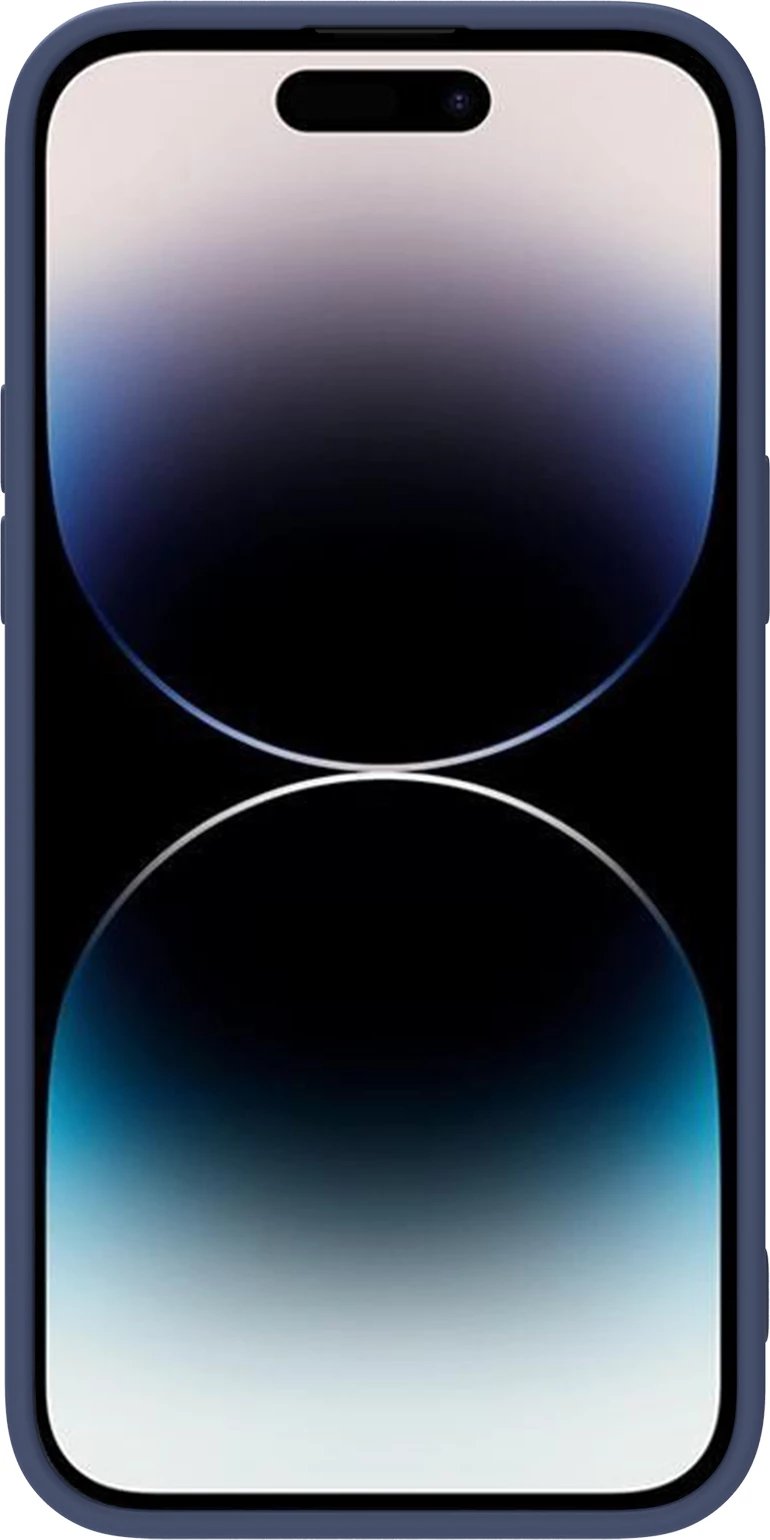 Mbështjellës Nillkin CamShield Silky Silicone për iPhone 14 Pro, me mbrojtëse kamere, Blu