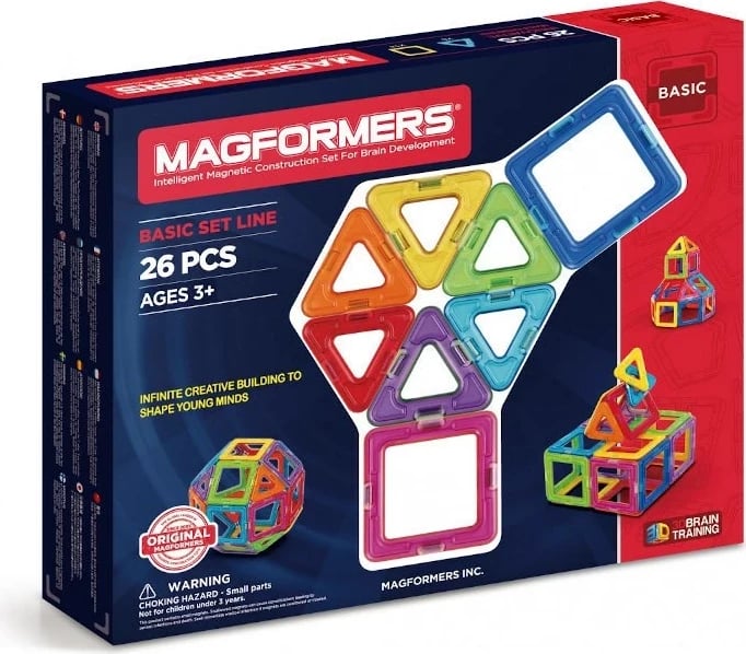Set magnetik MAGFORMERS 005-30877, 26 elemente, shumëngjyrësh