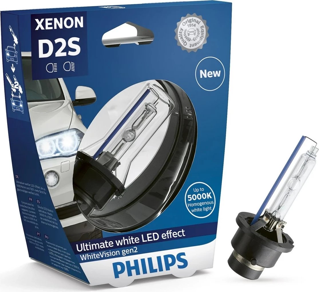 Dritë kokaresh Philips WhiteVision Xenon gen2 85122WHV2S1, Bardhë