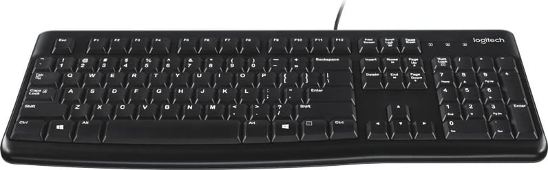 Tastierë Logitech K120, full-size, me kabllo, USB, e zezë