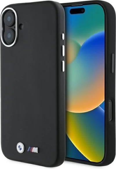 Mbështjellës BMW M Smooth Full Wrapped Metal MagSafe për iPhone 16, zi