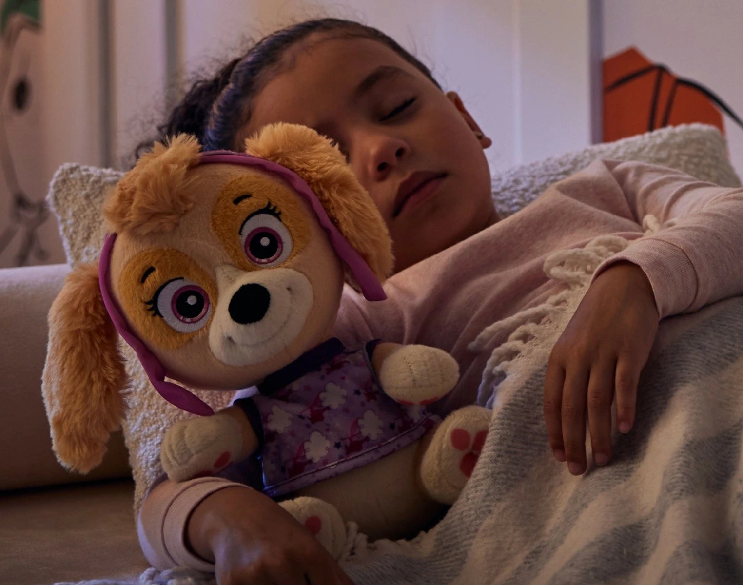 Lodër pelushi, Paw Patrol Skye (Spin Master) 6070311, 25 cm, bezhë/rozë