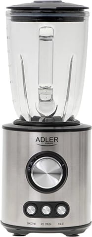 Blender, Adler AD 4078, 1.5L gotë qelqi, 800W nominal 1700W max, 2 shpejtësi, programe smoothie/ice crush/pulse, trup inoks