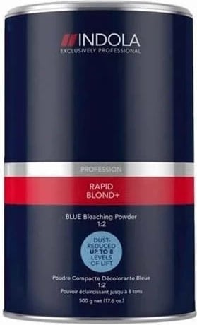 Pluhur zbardhues për flokë Indola Rapid Blond Blue 450g