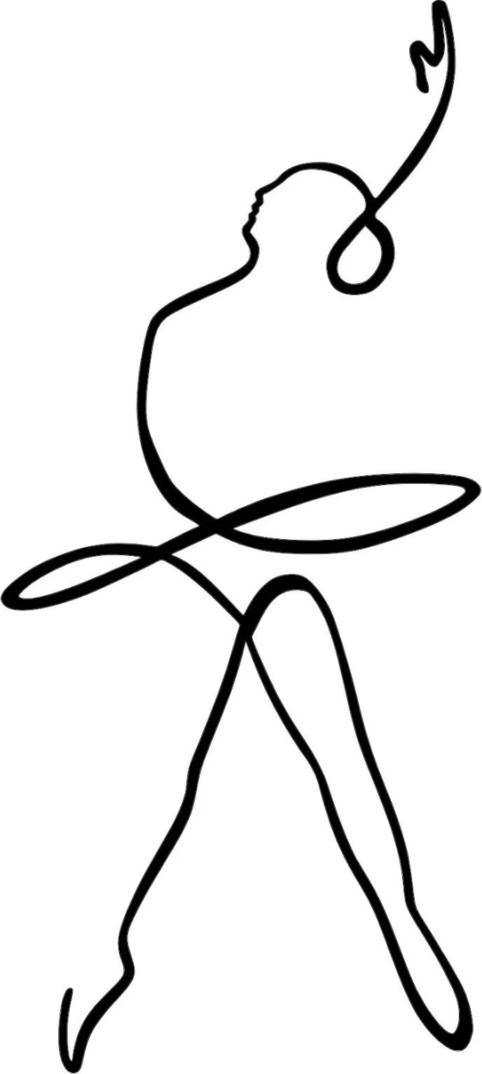 Aksesor dekorativ metalik për mur, Wallity, balerinë 2, ngjyrë e zezë, 70x0.15x32 cm