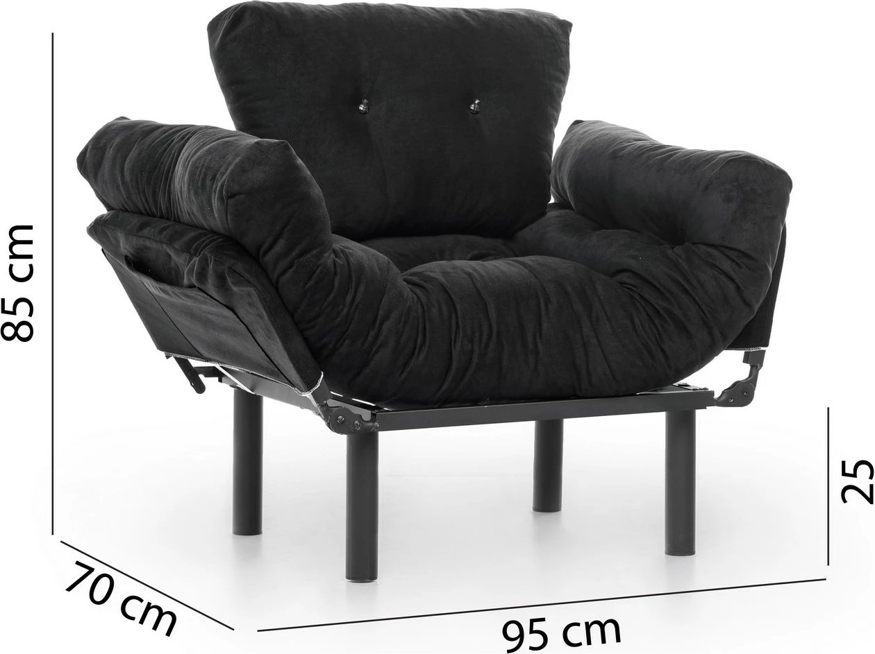 Karrige Wing Nitta, e zezë, Atelier del Sofa