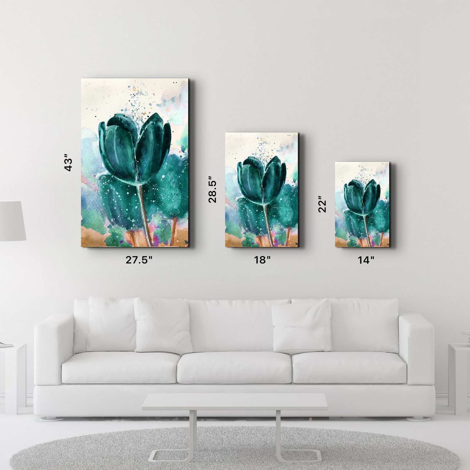 Pikturë dekorative prej xhami të temperuar, shumëngjyrëshe, CAM-4067, 46x72cm