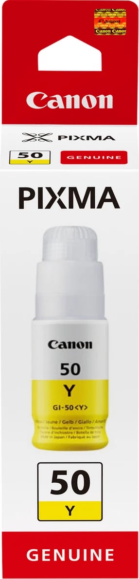 Shishe boje për printer, Canon, GI-50Y 3405C001, standard, e verdhë