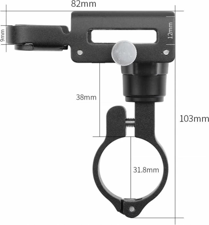 Mbajtëse telefoni për biçikletë Yakimasport, e zezë